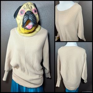 Soft and cozy, HUHUSH, stripy sweater!!